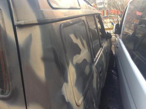 В Харькове сожгли авто волонтеров, предназначенное для военных.