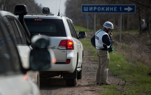 В ОБСЕ опровергли обстрел миссии "Азовом" в Широкино