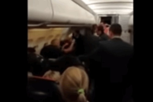 Пьяная россиянка в самолете угрожала полиции Путиным (ВИДЕО)