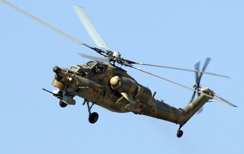 Под Рязанью один из вертолетов Ми-28Н группы "Беркутов" упал во время выполнения элемента пилотажа