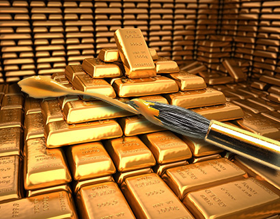 В банке обнаружили вместо золотых слитков раскрашенный металл