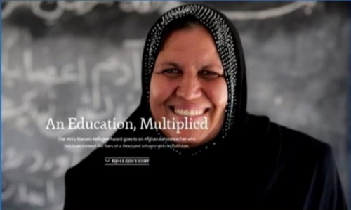 Лауреатом премии Нансена в 2015 году стала афганская учительница