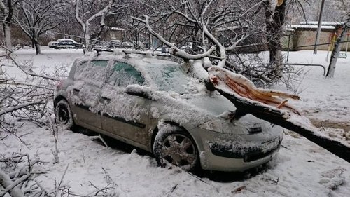 Сильнейший снегопад обрушился на Харьков