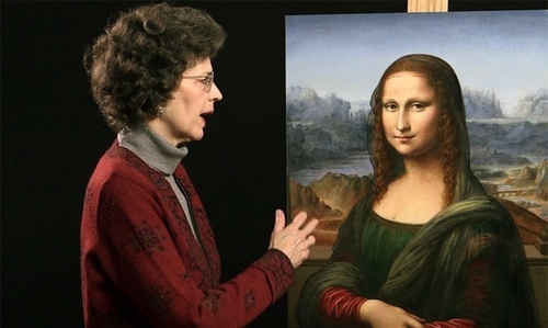 Мона Лиза да Винчи общается со зрителями (ВИДЕО) 