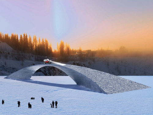 В Финляндии построят гигантский ледовый мост по эскизу Леонардо да Винчи