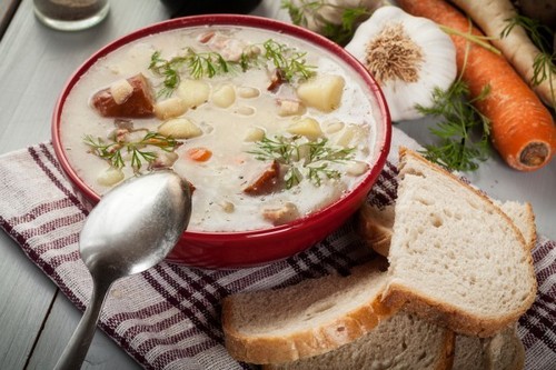 Мамины секреты "Зимний суп с картофелем и свининой"