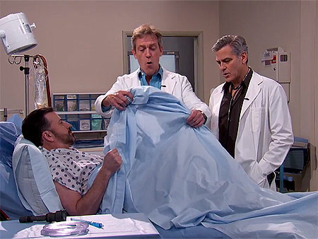 Джордж Клуни и Хью Лори снялись в пародии на Доктора Хауса (видео)