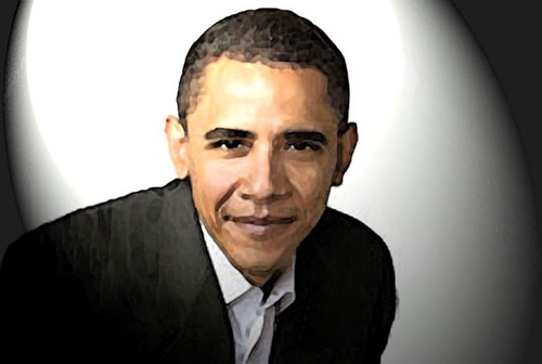 Художница нарисовала портрет Барака Обамы грудью