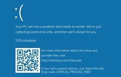 Microsoft изменила "синий экран смерти"