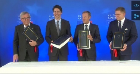ЕС и Канада подписали соглашение о зоне свободной торговли