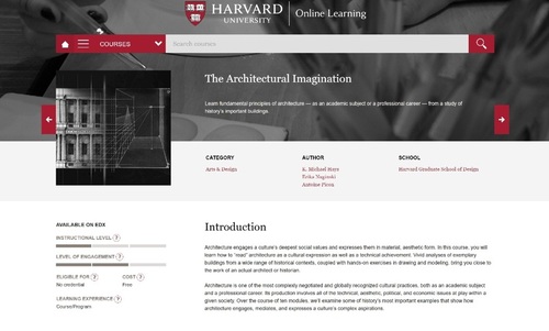 Гарвардский университет запускает бесплатный онлайн-курс по архитектуре