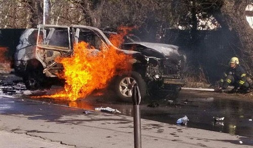 В центре Мариуполя взорвалось авто, водитель погиб