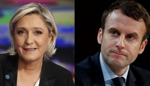Выборы президента Франции 2017: лидируют Ле Пен и Макрон