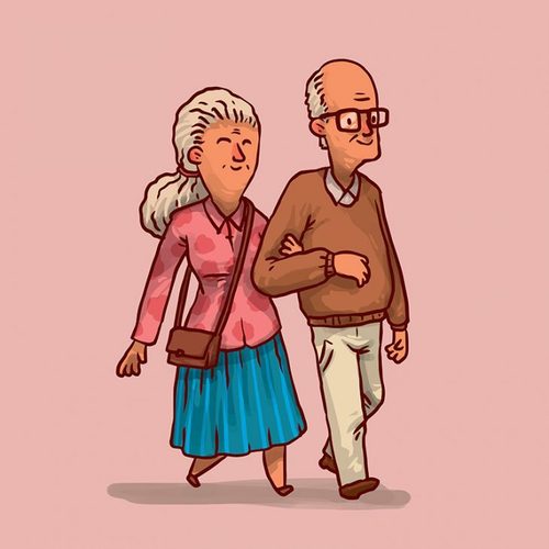 Уморительный анекдот про пожилых супругов и визит в школу