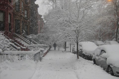 В Нью-Йорке закрыли школы из-за снегопада