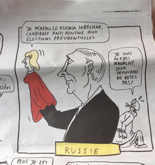 Charlie Hebdo издевается над Путиным и Собчак
