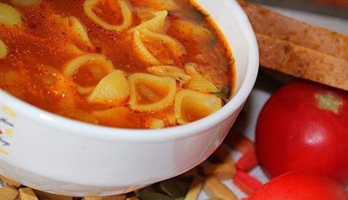 Мамины секреты «Томатный суп с макаронами»
