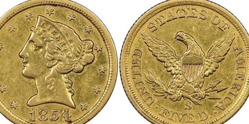 Найдена монета времен золотой лихорадки в Калифорнии