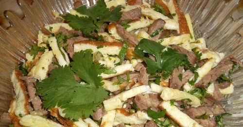 Узбекский салат "Малика" с говядиной