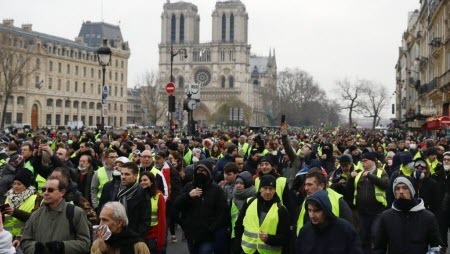 Во Франции «желтые жилеты» провели первую в 2019 году акцию протеста