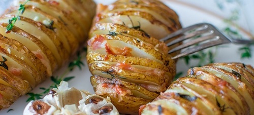 Картофель, запеченный с салом