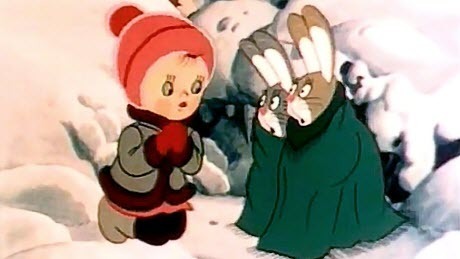 Українські мультфільми - Дівчинка та Зайці (1985)