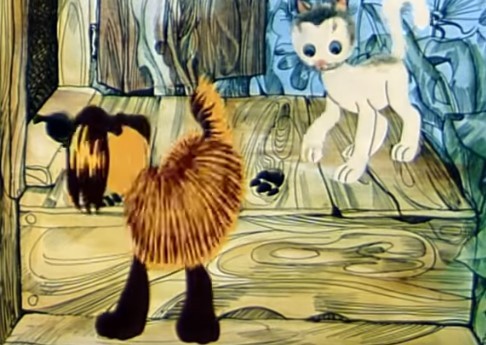 Українські мультфільми - Як Кішечка і Собачка Мили Пол (1977)