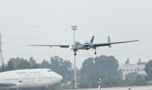 Израильский беспилотник совершил посадку в международном аэропорту