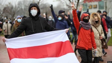 У Білорусі під час протестних акцій 22 листопада затримали щонайменше 280 протестувальників