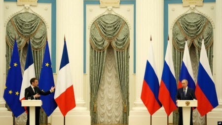 Макрон і Путін домовились про тристоронні переговори між Росією, Україною та ОБСЄ 21 лютого