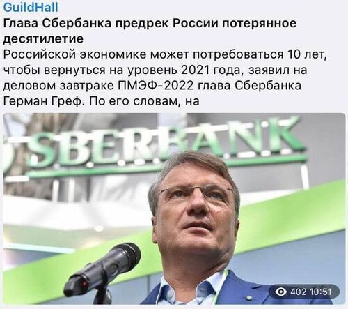 Інформація щодо поточних втрат рф внаслідок санкцій, станом на 18.06.2022