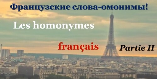 Уроки французского #76: Слова-омонимы во французском языке (часть 2)! Les homonyms français