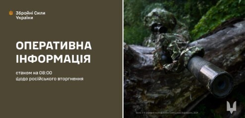 Оперативна інформація станом на 08.00 11.08.2024 щодо російського вторгнення