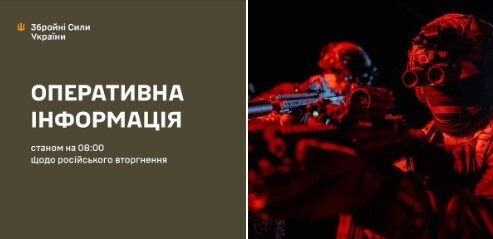 Оперативна інформація станом на 08.00 08.08.2024 щодо російського вторгнення