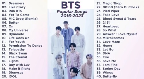 BTS - PLAYLIST 2016-2023