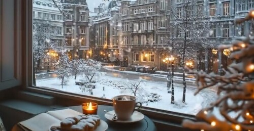 Smooth Cafe Jazz and Italian Winter Coffee 