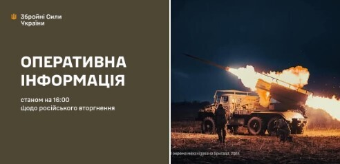 Оперативна інформація станом на 16.00 11.12.2024 щодо російського вторгнення  