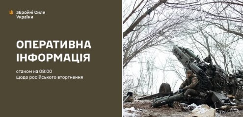 Оперативна інформація станом на 08.00 04.01.2025 щодо російського вторгнення