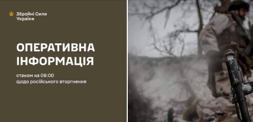 Оперативна інформація станом на 08.00 06.01.2025 щодо російського вторгнення