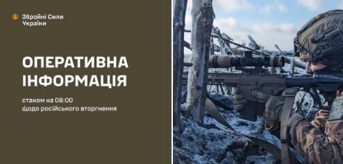 Оперативна інформація станом на 08.00 12.01.2025 щодо російського вторгнення