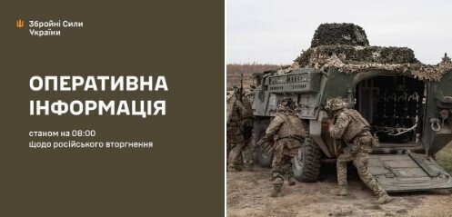 Оперативна інформація станом на 08.00 25.01.2025 щодо російського вторгнення  