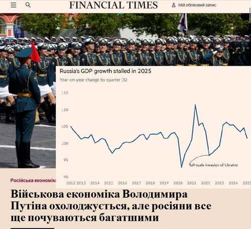 "Воєнна економіка Володимира Путіна охолоджується, але росіяни все ще відчувають себе багатшими" - Юрій Ніколов