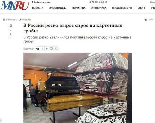 Інформація щодо поточних втрат рф внаслідок санкцій, станом на 04.06.2025