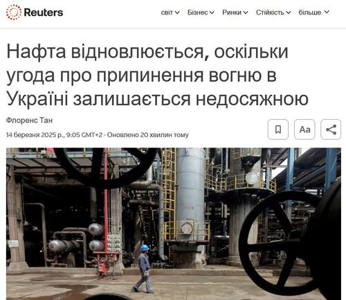 "Нафта відновлюється, оскільки угода про припинення вогню в Україні залишається недосяжною" - Юрій Ніколов
