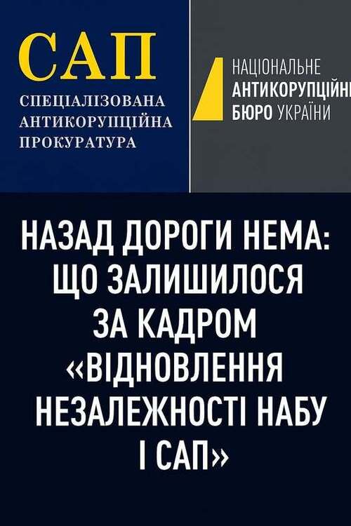Назад дороги нема: що залишилося за кадром "відновлення незалежності НАБУ і САП" - Владислав Смірнов