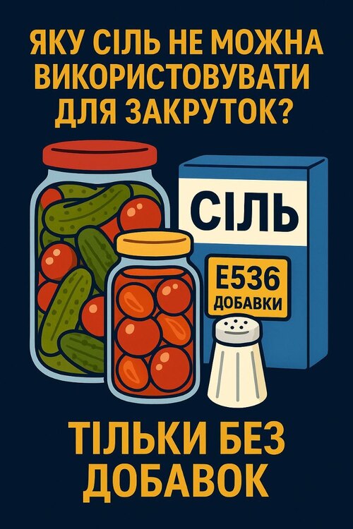 Яку сіль не можна використовувати для закруток?