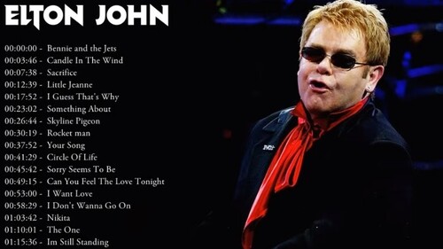 Elton John Greatest Hits Playlist Full Album