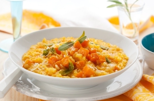 Бабусині страви: "Гарбузова каша з медовими яблуками"