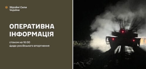 Оперативна інформація станом на 16:00 24.11.2025 щодо російського вторгнення