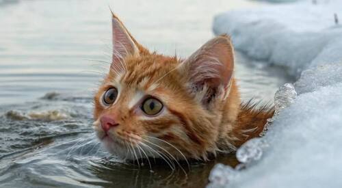 Рыжий котенок